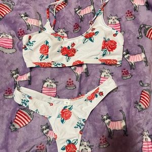 Rose bikini swimsuit